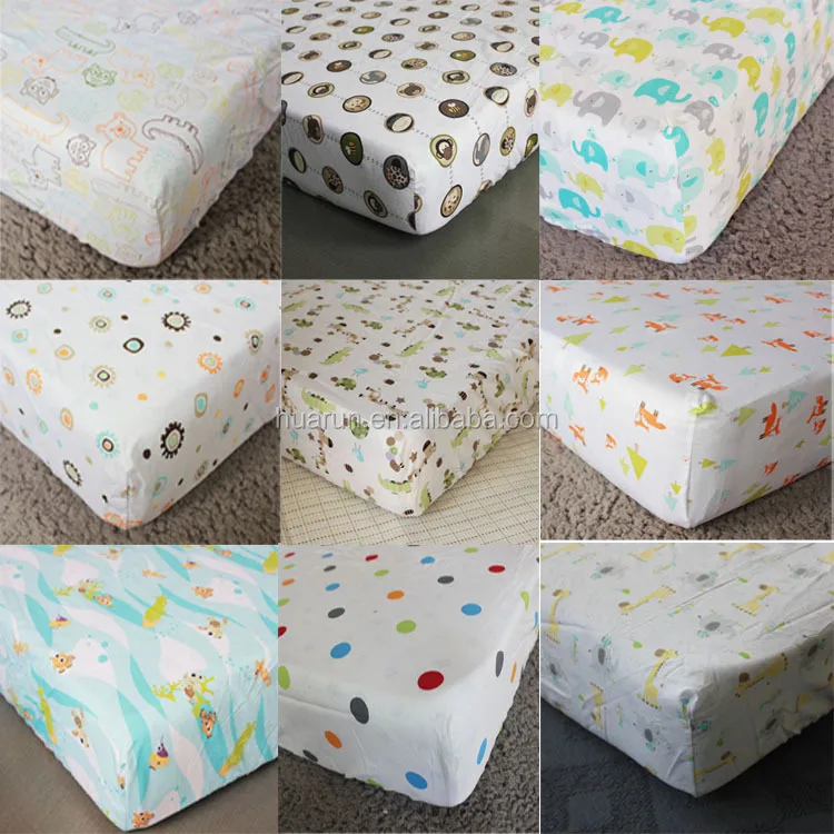 100% cotton crib fitted sheet cot bed sheet cartoon bedlinen hot wholesale products american standard size cot mattress cover