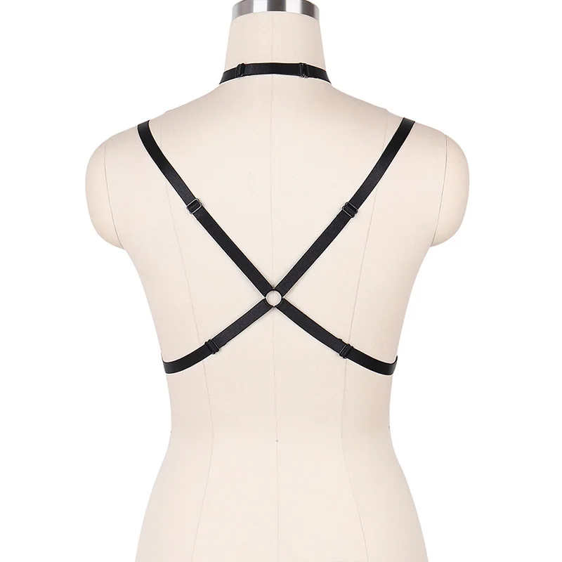 Bangdaerge Women Sexy Goth Lingerie Elastic Harness Bras O0198