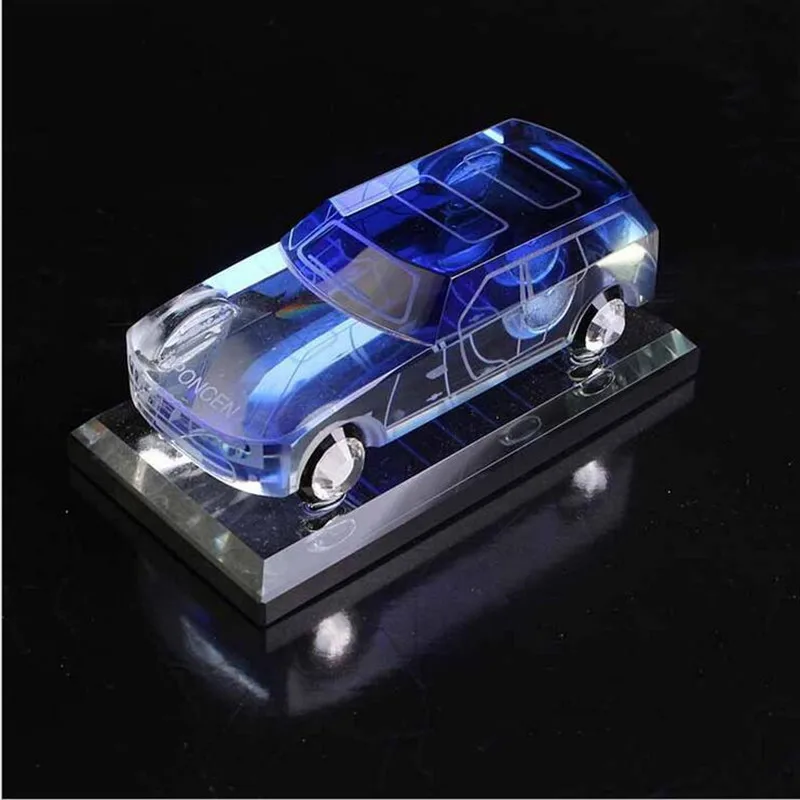 2023New Style  Hot Selling Factory Customized Handmade Crystal Glass New Model Honda Car For Decoration