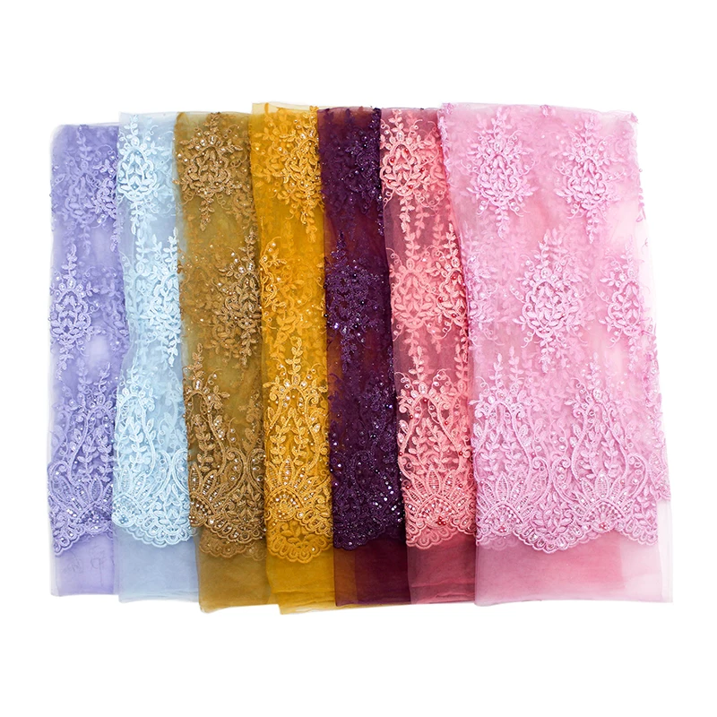 african embroidered textile beaded 3d floral gold stretch wedding dress mesh big french lace fabric with rhinestone