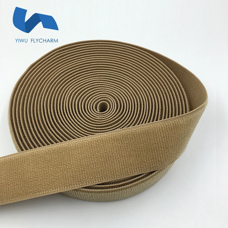 Eco-friendly comfortable any color elastic hook and loop tape