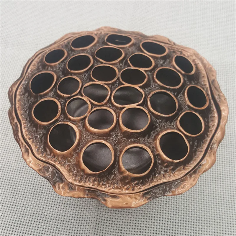 Wholesale Price Lotus Seed Holes Metal Incense Burner Portable Home Coil Incense Holder Burner