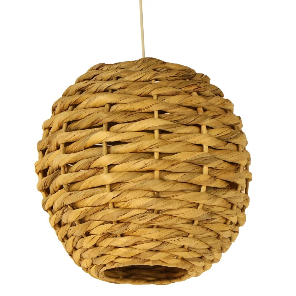 American rustic style home decorative hanging lamp nature wood weave hanging light decorative hanging pendant lamp