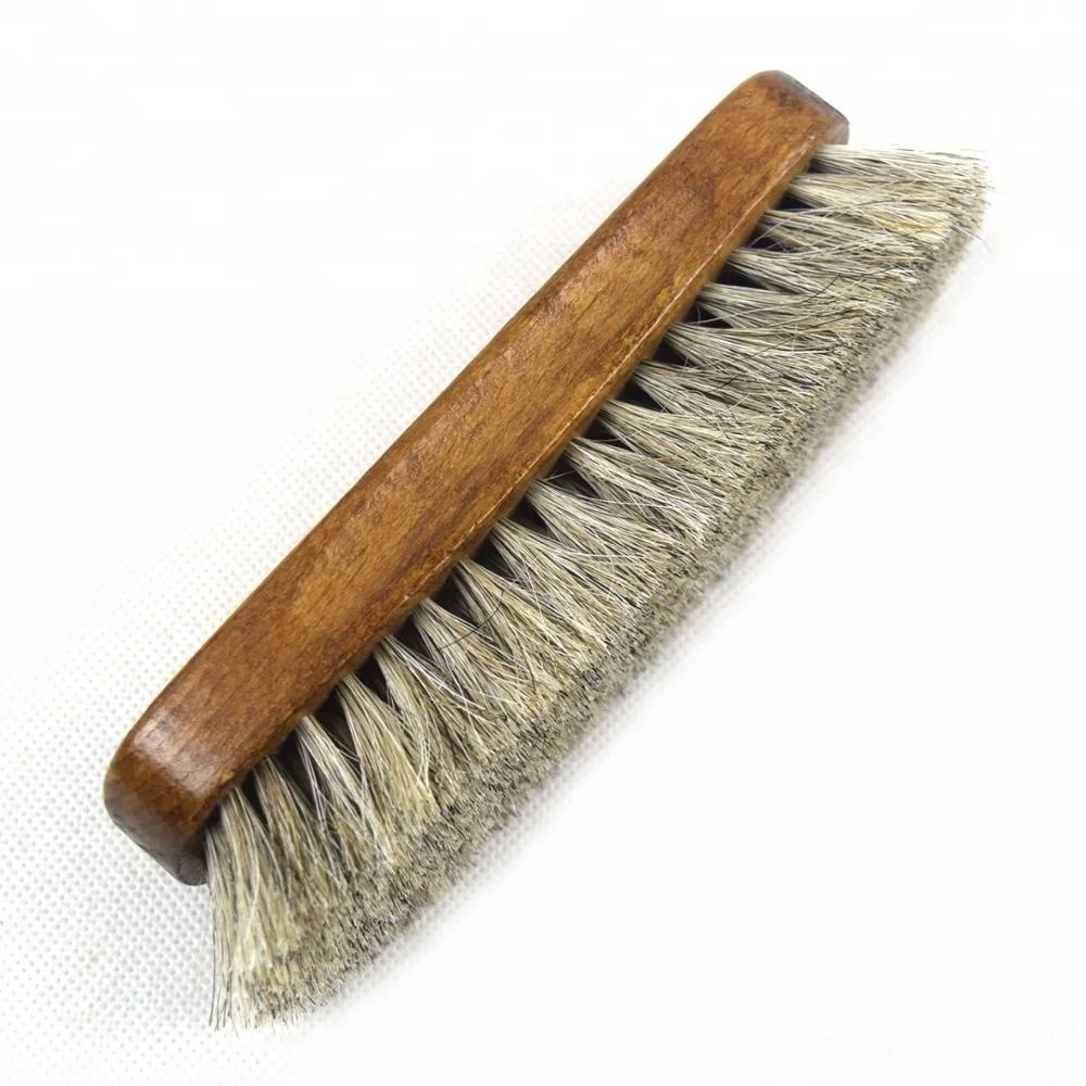 Newest Beech Wooden Handle Horse Hair Shoe Brush Wholesale