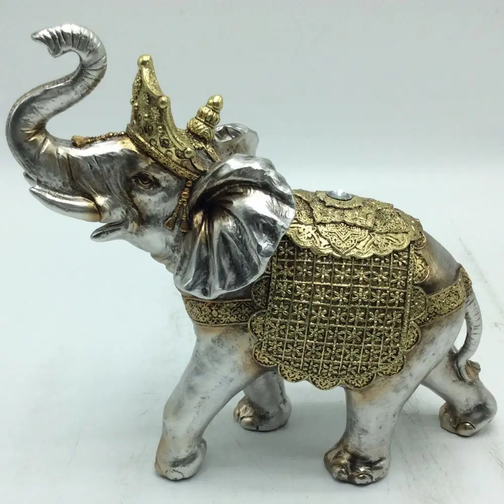 Home decorative animal polyresin elephant statues sculptures