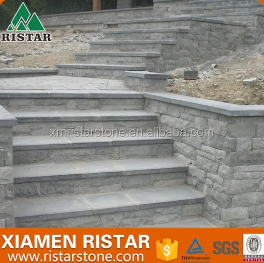 Natural outdoor granite stone stairs treads and steps riser
