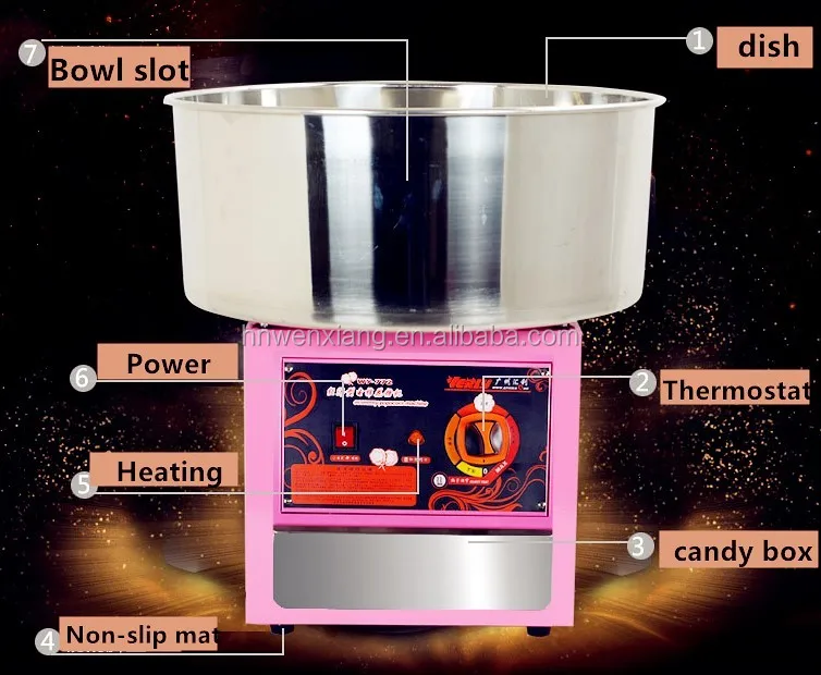 Wenxiang Equipment Electric Maker Floss Flower Cotton Candy Machine