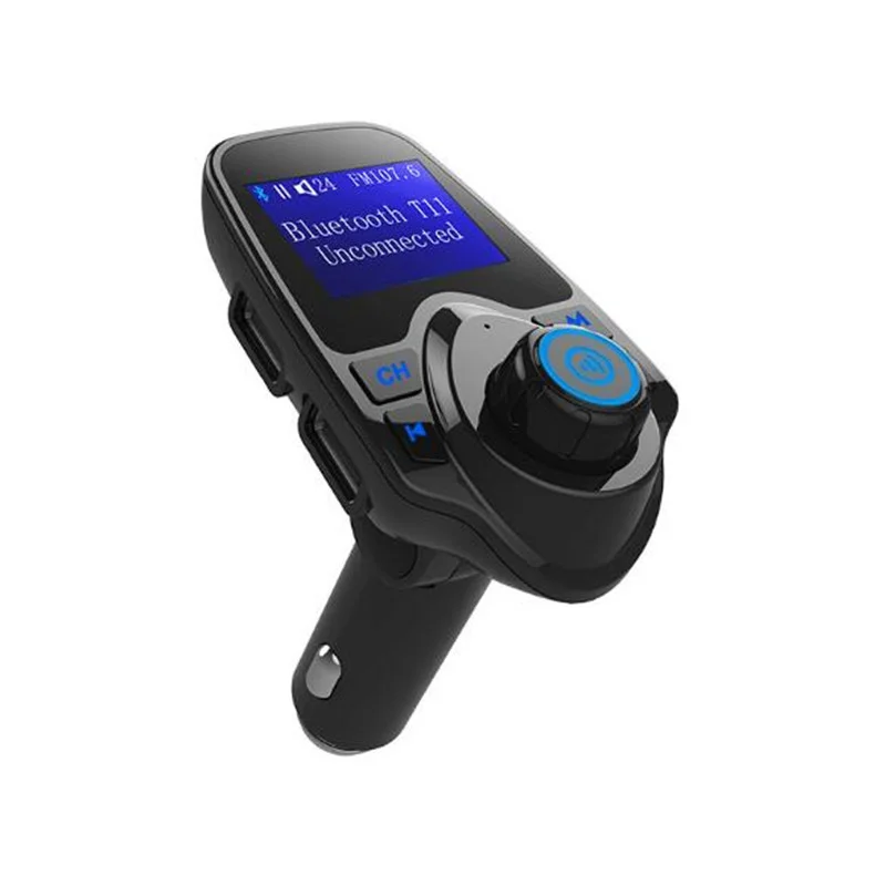 Hot T11 Blue tooth Handsfree Fm Transmitter Car Kit Wireless LCD Mp3 Player Modulator Radio Adapter USB TF Charger Flash Receive