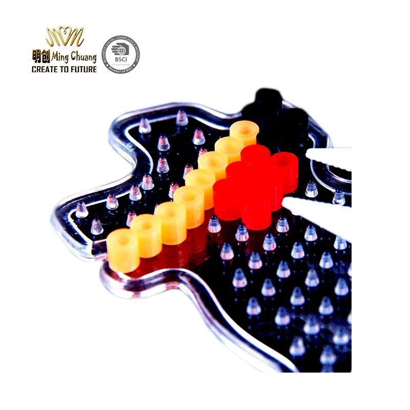 11,000 Fuse Beads Master Creativity Builder Kit 20 Presorted Colors perler beads with Tweezers Peg Boards Ironing Paper