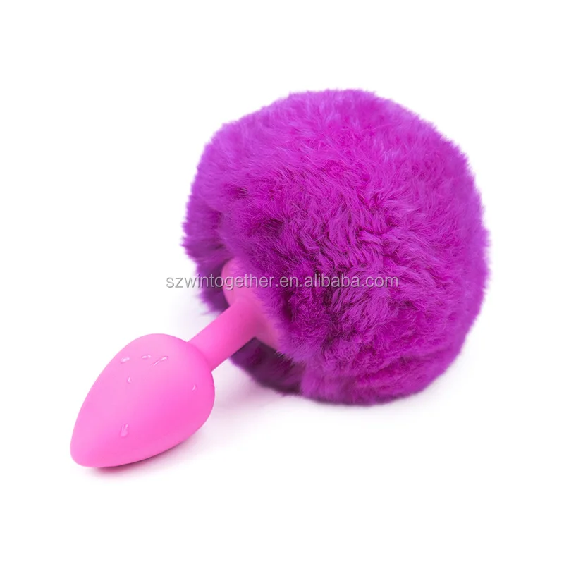 hot silicone ass intruder horse tail anal plug fox tail anal plug  dog tail anal plug