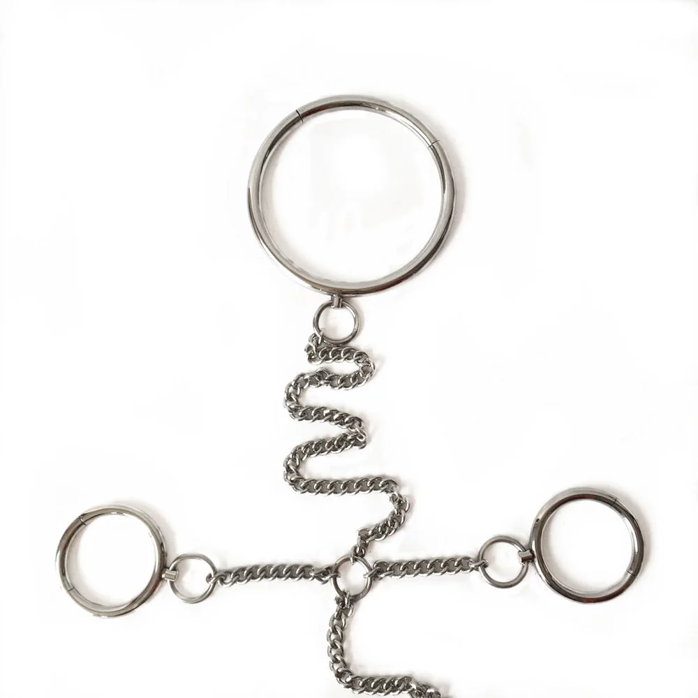 Stainless Steel Metal Bondage Set Hand Ankle Cuffs Neck Collar Slave Bdsm Fetish Handcuffs Sex Games Toys for Adults Restraints