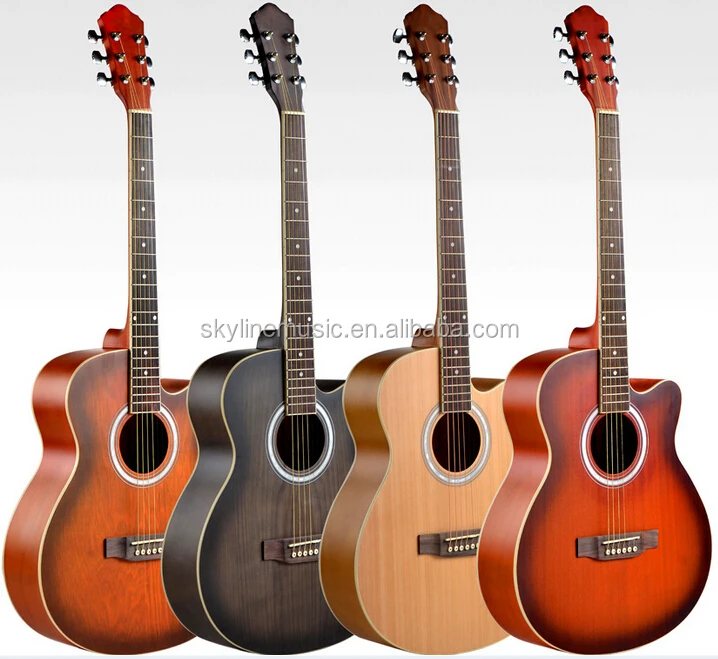 Дешевая Акустическая гитара 40 дюймов Студенческая акустические гитары