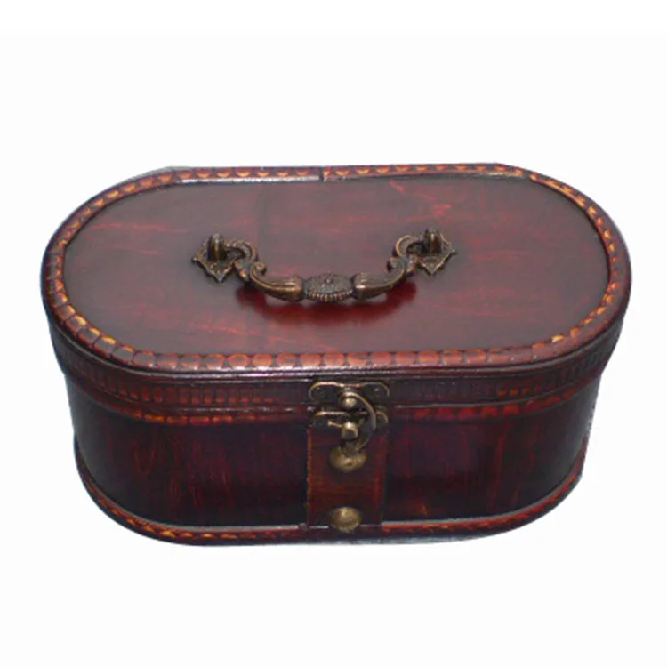 
Wholesale vintage wooden jewel case with handle 
