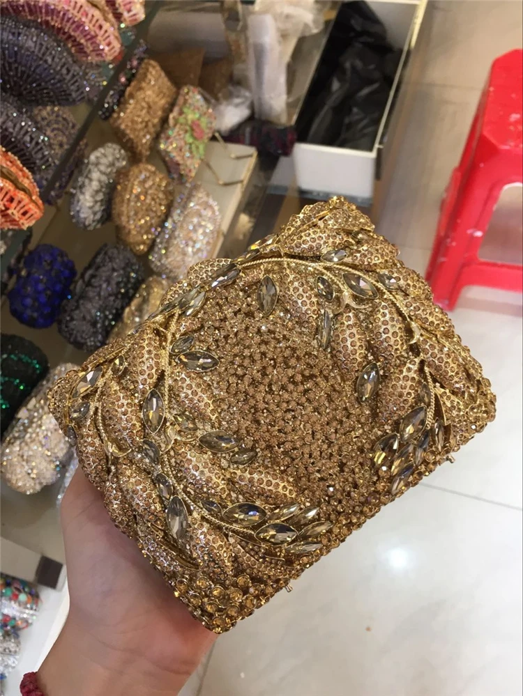 
DB710 bridale clutch bag crocodile leather clutch purse 