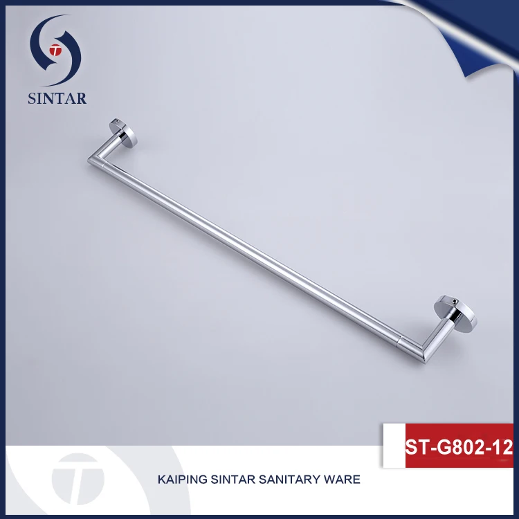 
Zinc alloy Bathroom accessories Single towel bar Chrome Towel rail Factory price 