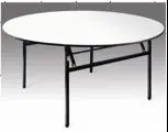 Round padded top folding banquet table for restaurant