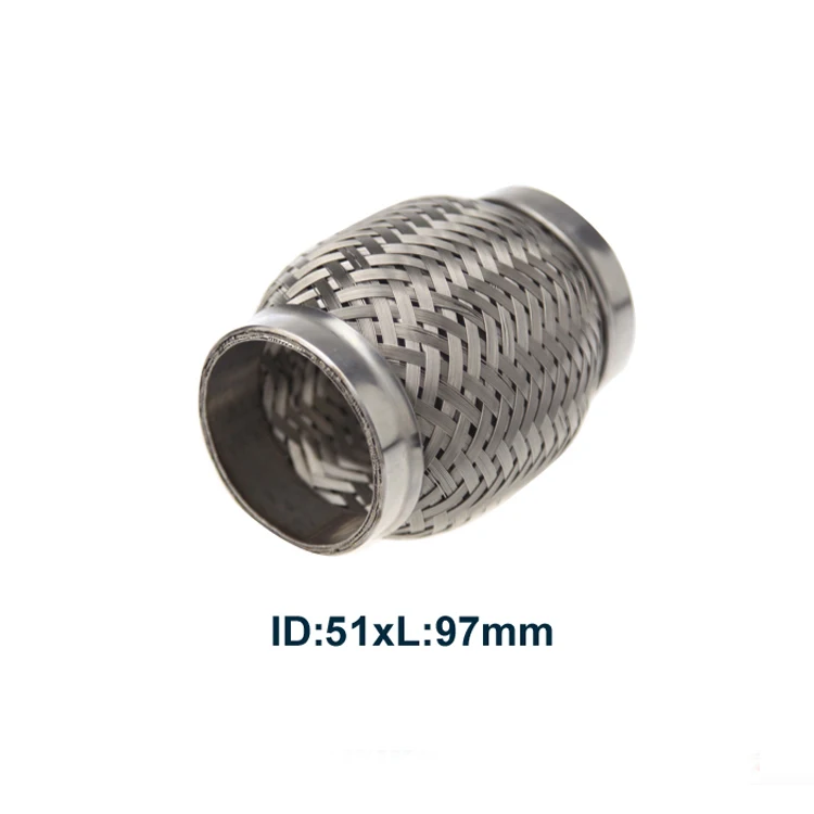 Automotive Exhaust Flex Joint 51*97 With Inner Braid Exhaust Flexible Pipe