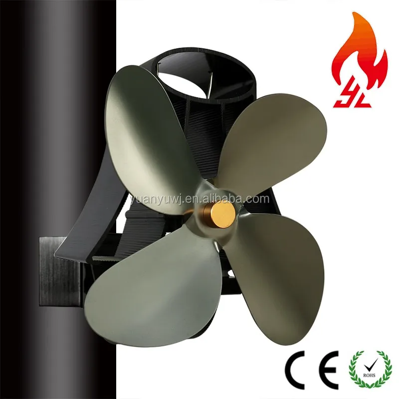 
New Magnetic Flue Pipe Heat Powered Stove Fan 