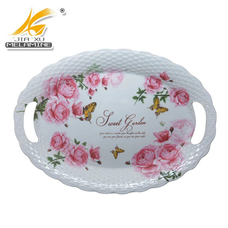 
Free Samples Melamine Tableware 18 Inch Trays With Handle 