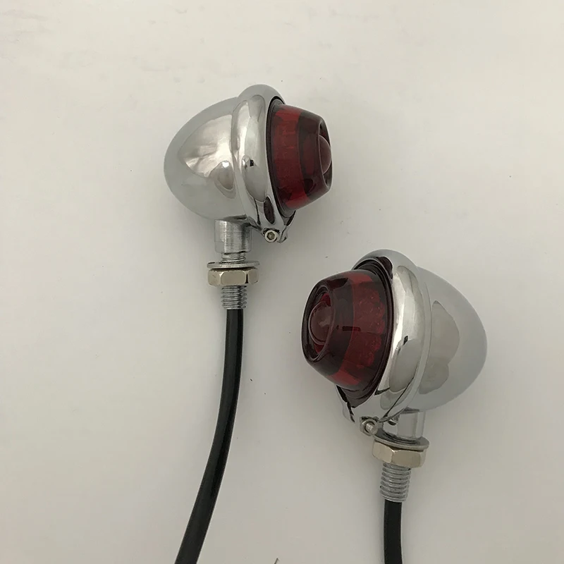 Motorcycle Turn Signals LED Bulb Indicators Motorbike Blinkers Lamp Lights Fits Cafe Racer Bobber Motorrad Bullet Blinker Licht