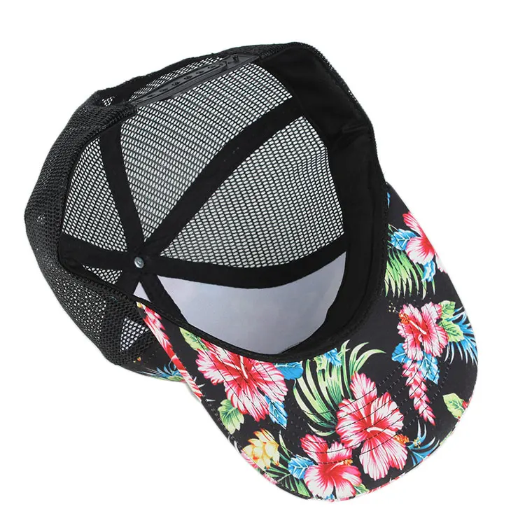 Wholesale Custom Printed Trucker Cap Cheap Snapback Trucker Cap Hat Blank Flat Bill Trucker Cap