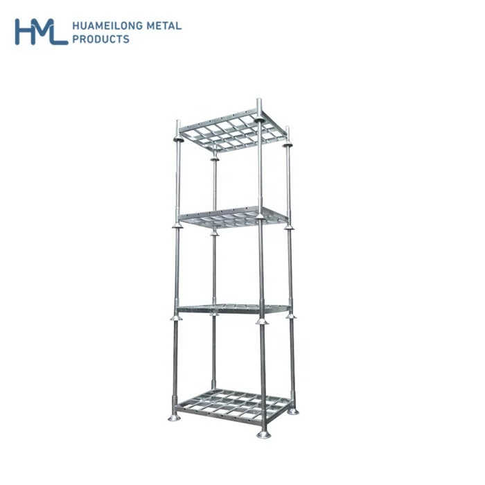 Heavy duty warehouse detachable stacking metal steel post pallet manurack for cold storage
