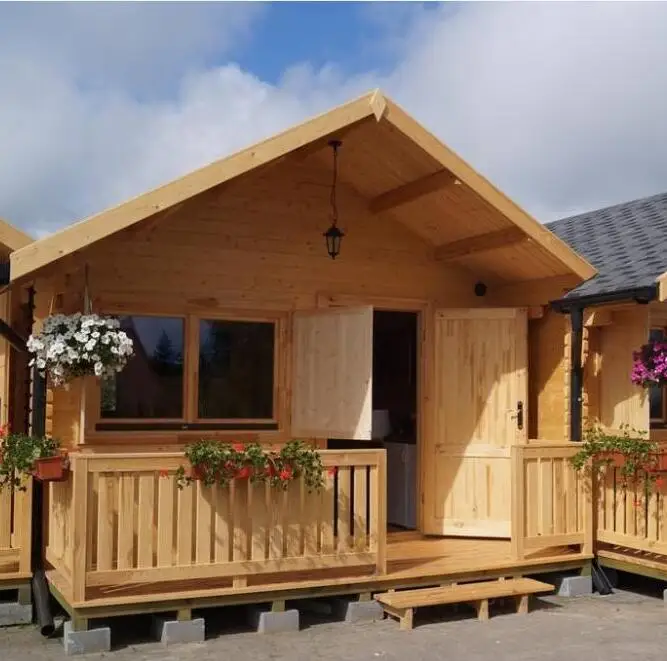 Low cost prefab wooden bungalows