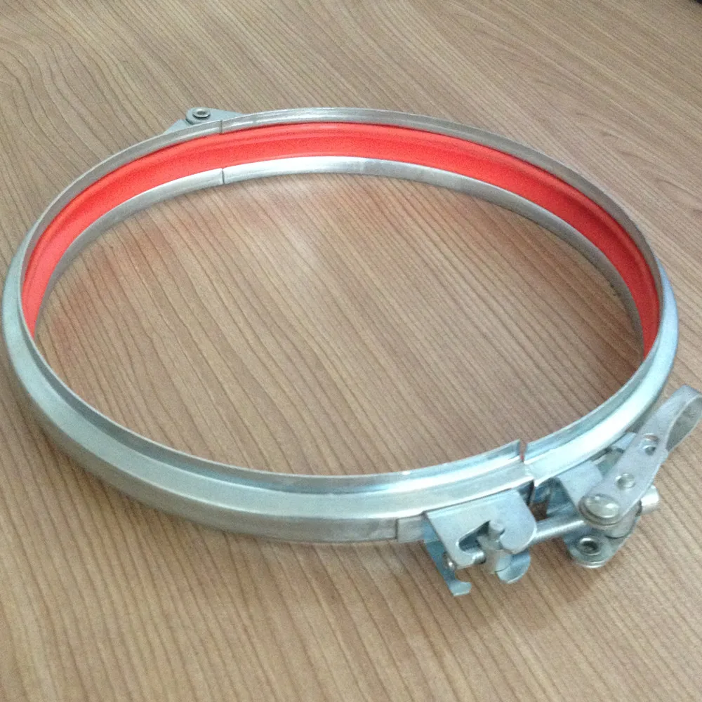 Galvanized rapid lock ring clamp pipe clamp for duct system