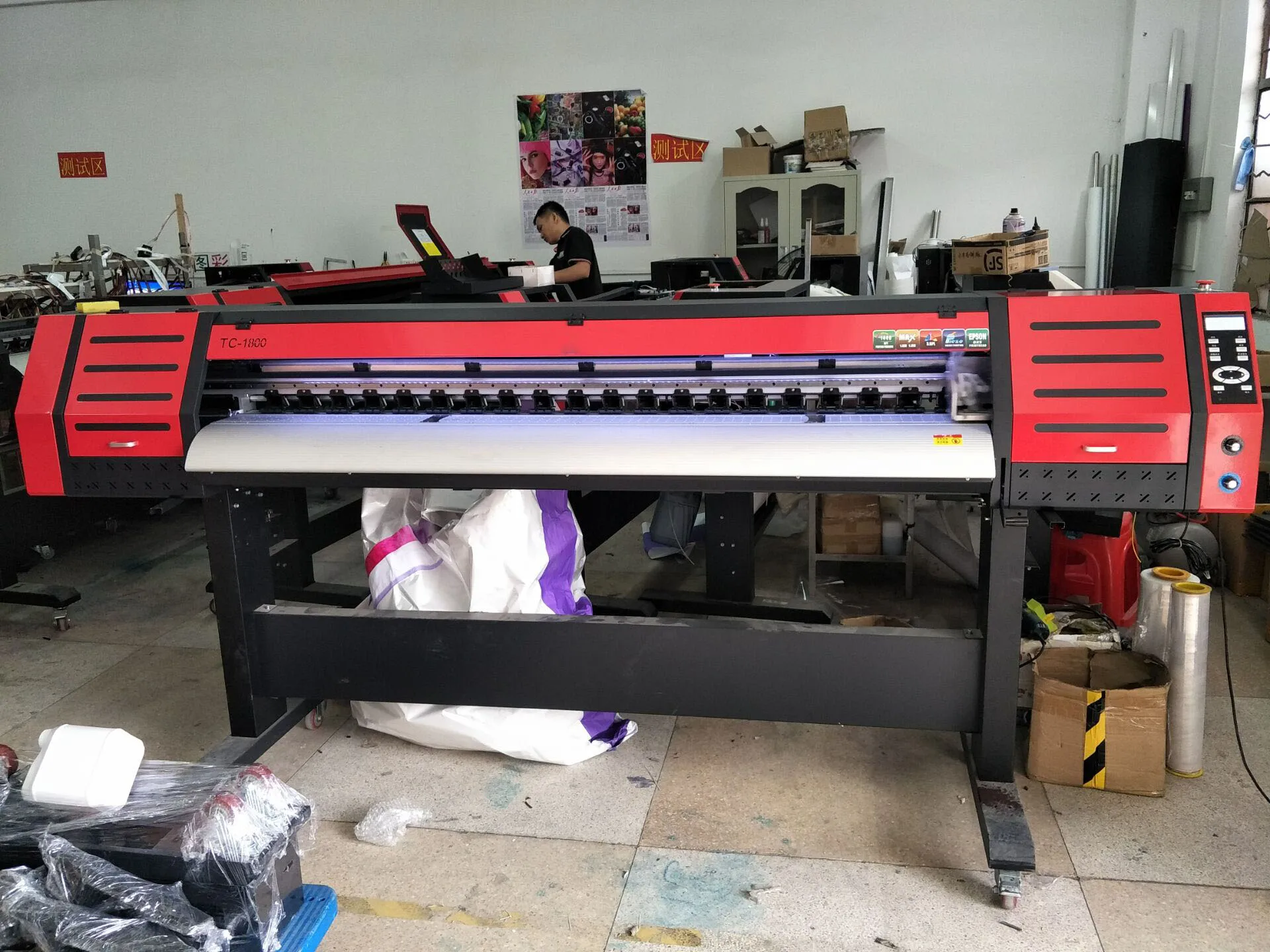 TJET 16dx5-1 1.6M 5ft dx5 single printhead super high resolution digital tarpaulin printing machine 4 color roland printer