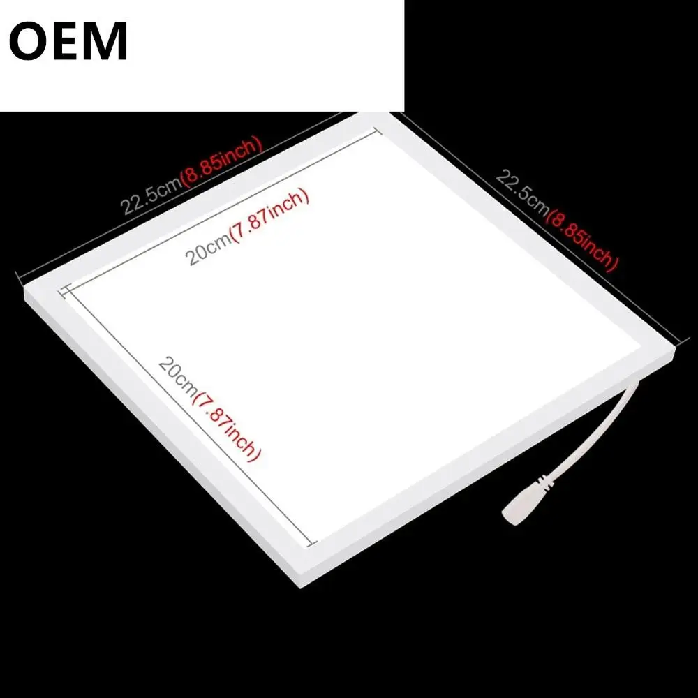 Custom  Mini 22.5 LED Photography Shadowl Bottom Light Lamp Panel Pad +2LED Panels 23CM lightbox Photo Studio Shooting Tent Box