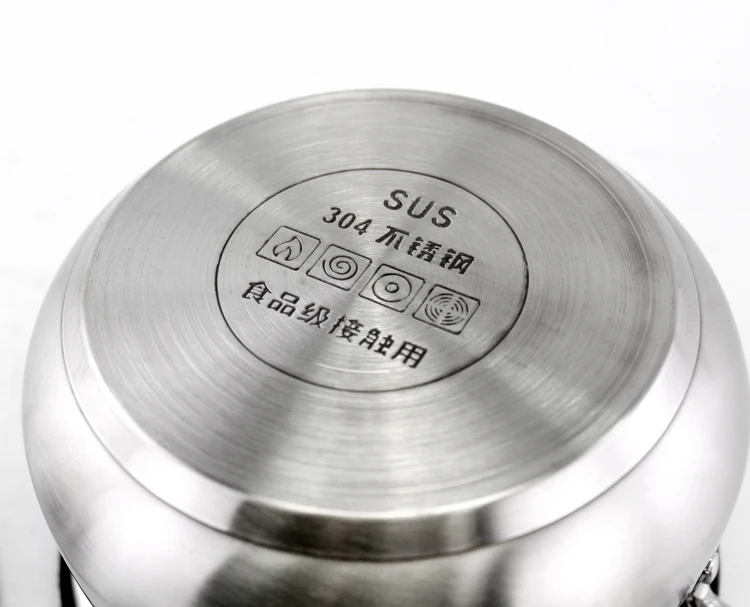 High quality 304 Stainless steel single handle milk pan noodle pot with tempered glass lid