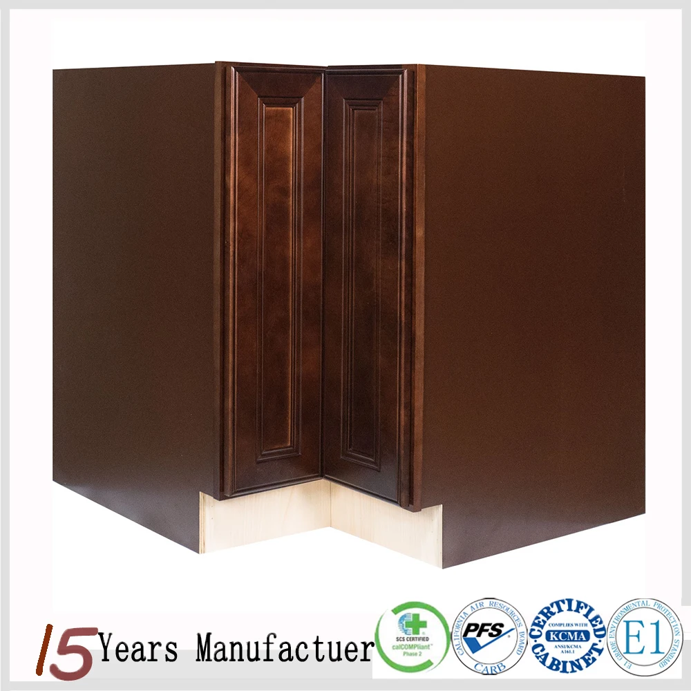 Cheap Solid Wood Lazy Susan Corner Kitchen Cabinet Furniture Units