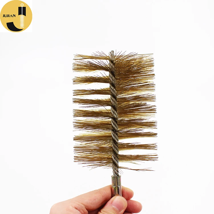 Fireplace Light Heavy Duty Flue Tools Round Brass Wire Cleaning Brush