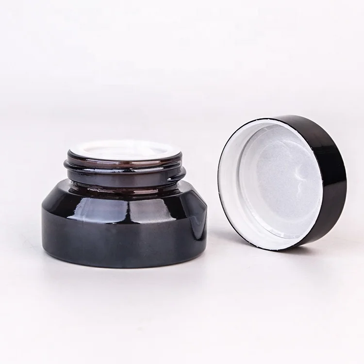 20ml 30ml 60ml dark brown frosted glass cream cosmetic jars