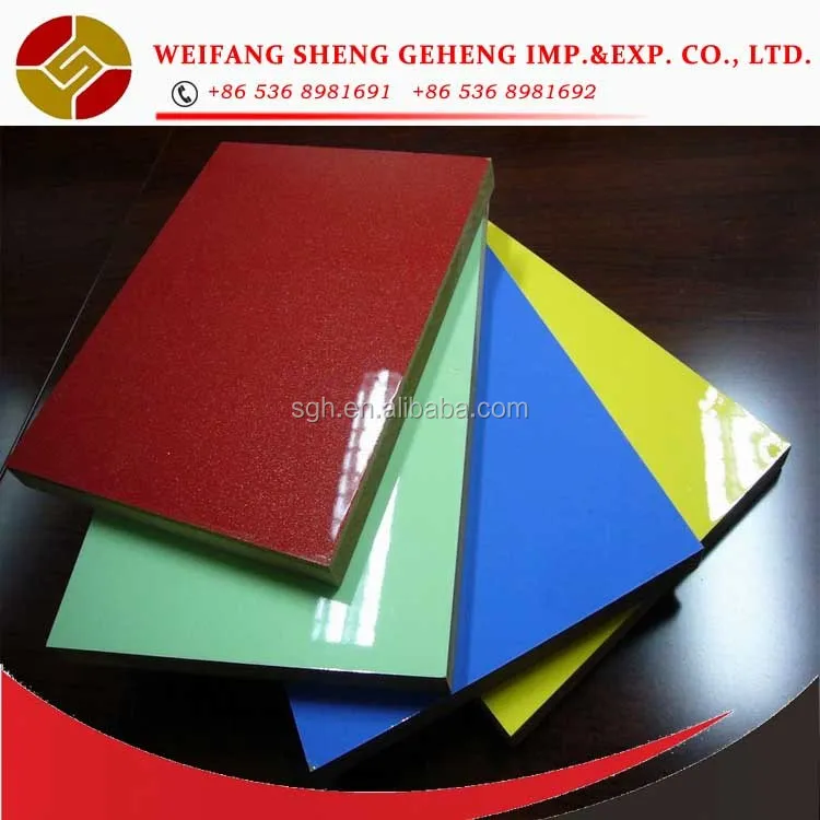 high glossy uv white laminated melamine mdf board /acrylic mdf panel