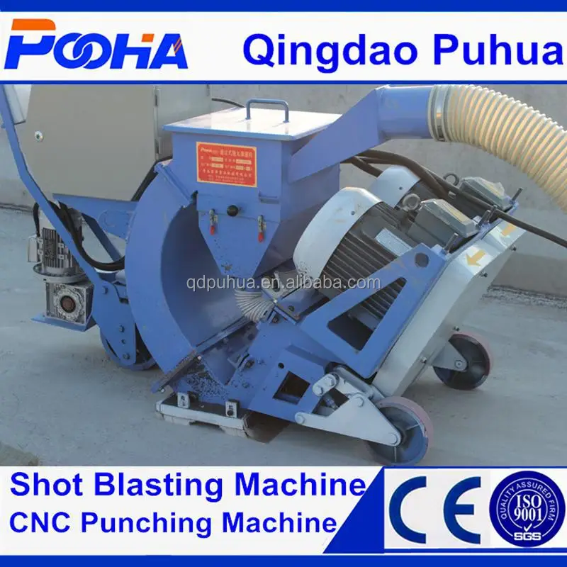 Mobile Concrete Floor / Steel Plate Shot Blasting Machine / Shot Blaster for Sale Runway Rubber Removal