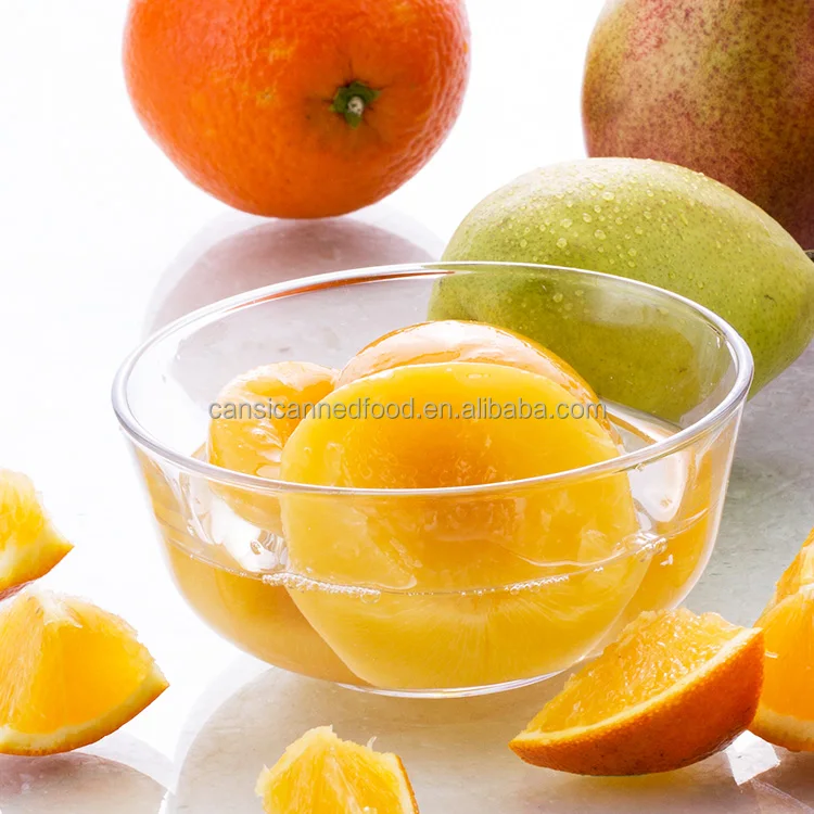 Specification 880g Canned Fruit Yellow Peaches in Light Syrup