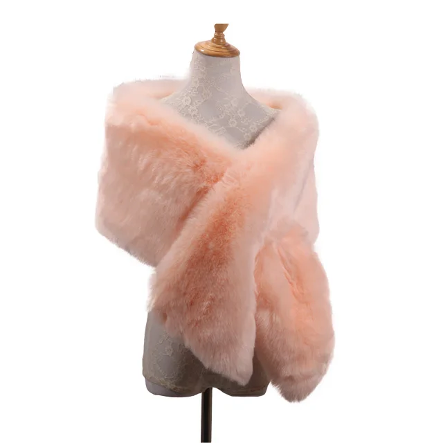 
New Arrival Faux Rabbit Fur Scarf Fluffy Faux Fur Collar Customized Diy Shawl fox fur shawl 