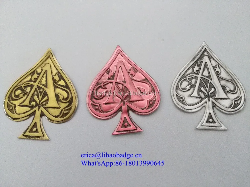 Personalize ace of spades champagne label for wine bottle, metal bottle label