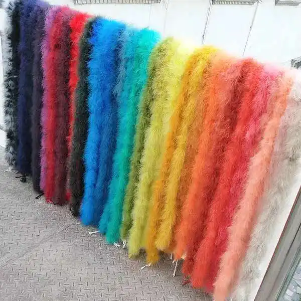
Wholesale ostrich feathers Any Colors 2 Meters feather Boa White Ostrich Feather Boa For Party Elegant wedding decoration 