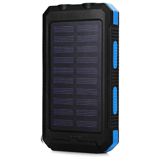 Solar Power Bank Portable Charger 20000mah Waterproof Battery Backup Charger Solar Panel Charger with Dual LED Flashlights