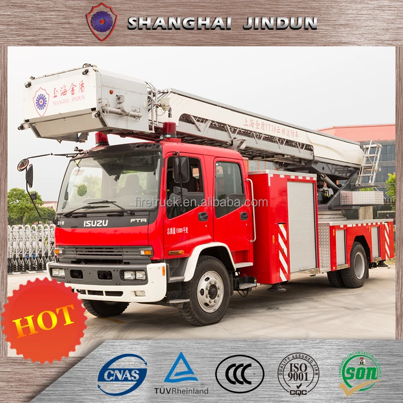 China Top 3 Aerial Ladder Fire Truck with Advanced Technology and Stainless Steel