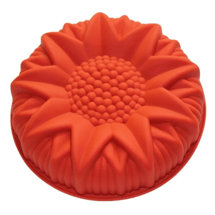 Bpa Free China Manufacture Easy Clean Reusable Round Flower Shape Silicone Mould Bread Cake Pie Pan Baking Molds