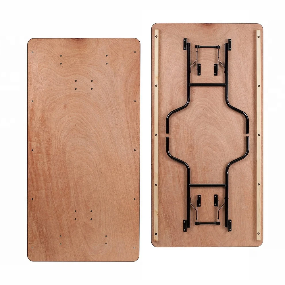 6 ft Rectangular High Pressure Laminate wood Folding Banquet Table