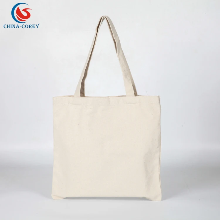 
wholesale recycled plain white cotton canvas drawstring and tote bag with custom design 
