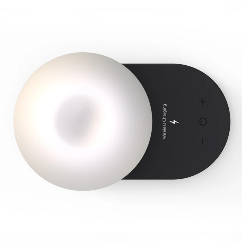 
Hot selling Mushroom Shade Wireless Charging Table Lamp LED Bedside Lamp 