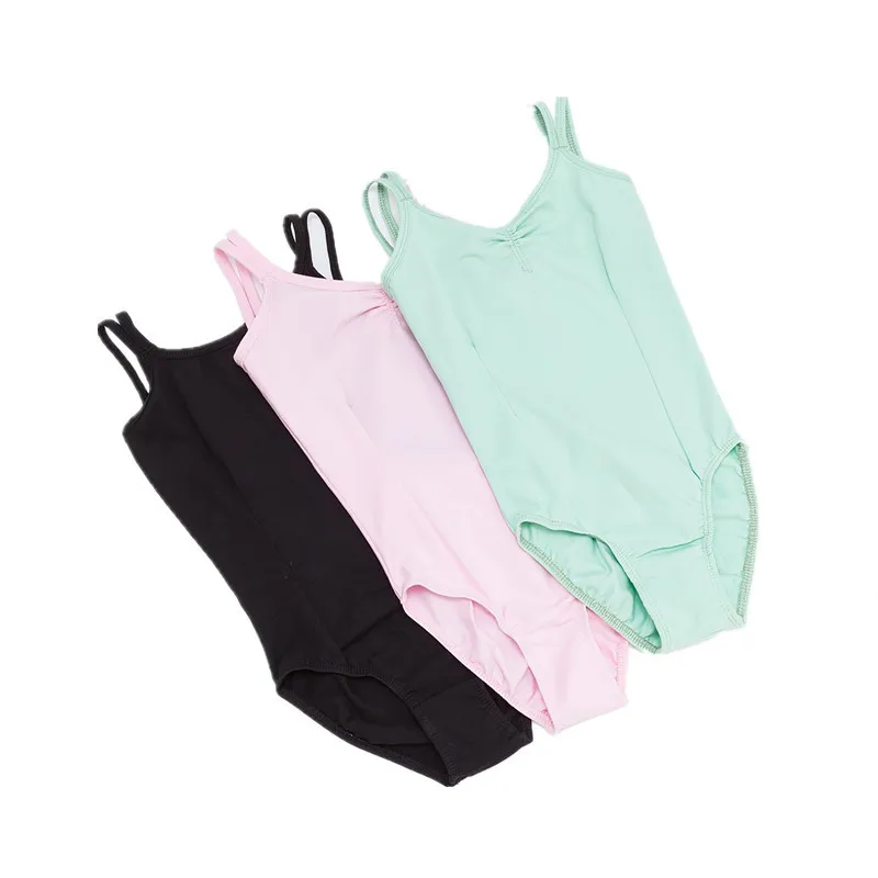High Quality 100% Cotton Children Ballet Dancewear Camisole Leotard Girls