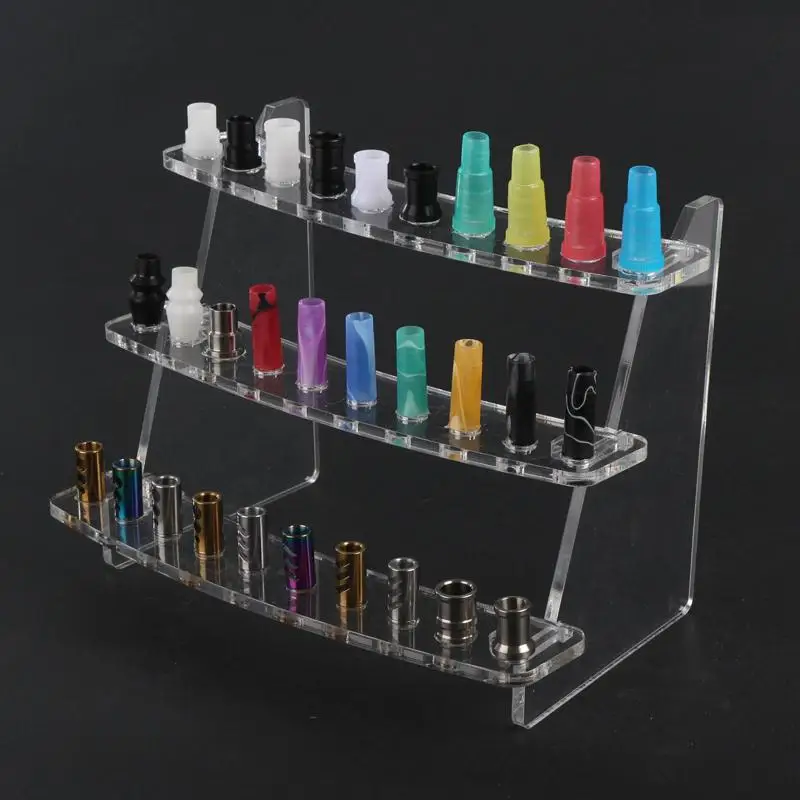 
Custom Printing 510 drip tips display holders, cigarette shape acrylic display for 810 drip tip 