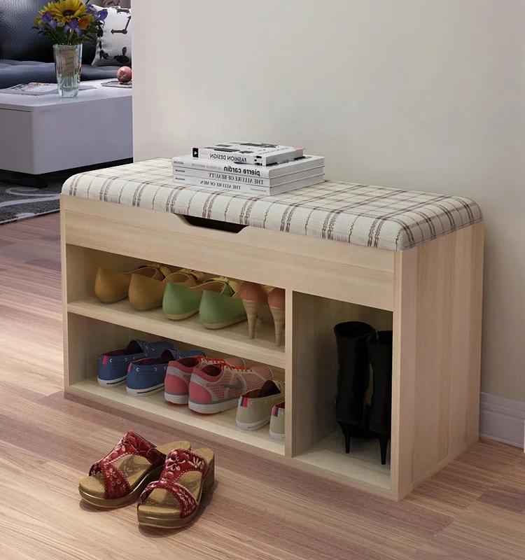 Wood Fabric Sofa Change Shoes Storage Storage Household Shoe Cabinet