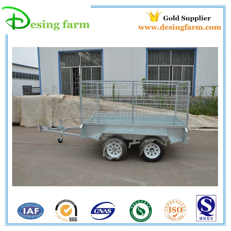 New Design Small Car Carrying Utility Box Cage Trailer for
